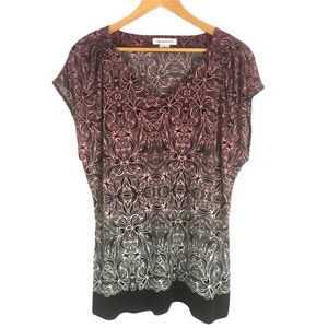 🌸 Liz Claiborne Pink Ombré Top Short Sleeves 💗